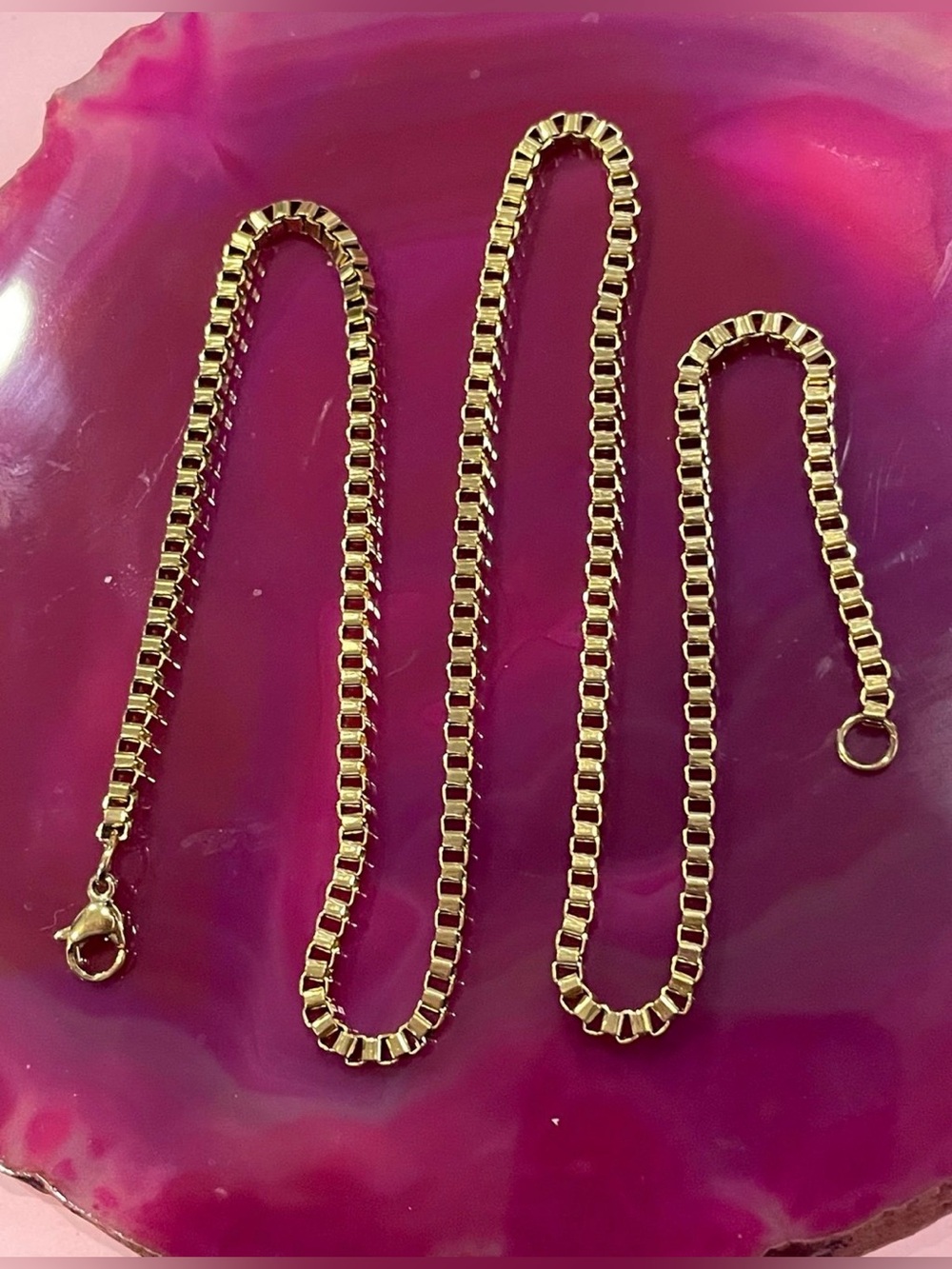 18” Gold Tone Box Chain Necklace